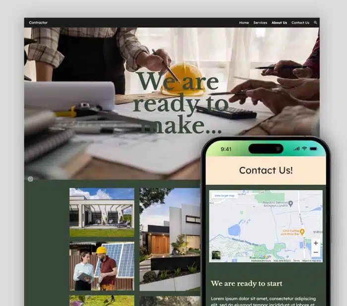 contractor website and templates contractor template google sites