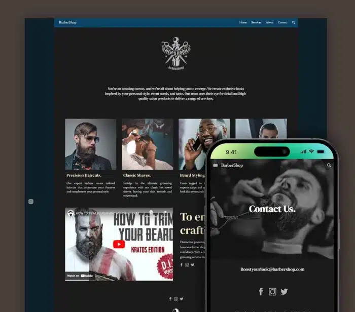 beard shop template google sites templates website and templates