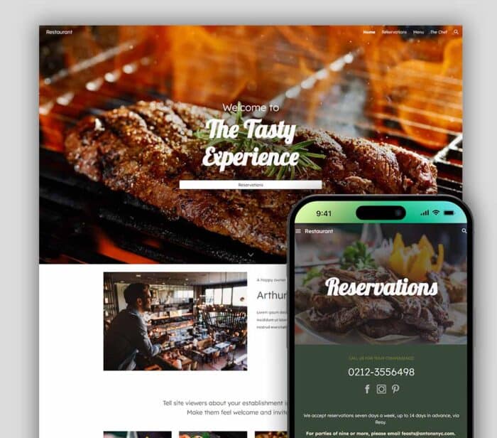 Restaurant template google sites templates website and templates